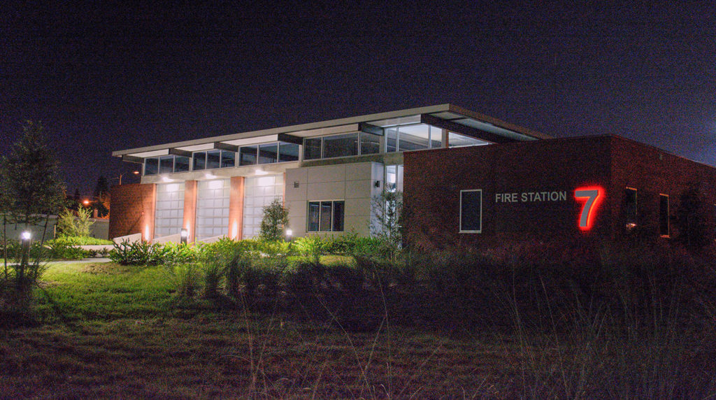 Fire Station 7 Night Time